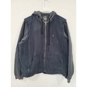 Volcom Men's Volblaster Jacket‎ Black Size XL Gray Arms #13